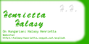 henrietta halasy business card